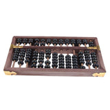 Maxbell Maxbell 13 Rows Vintage Chinese Wooden Bead Arithmetic Abacus with Box Ancient Calculator Counting Collection