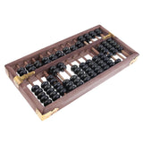 Maxbell Maxbell 13 Rows Vintage Chinese Wooden Bead Arithmetic Abacus with Box Ancient Calculator Counting Collection