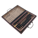 Maxbell Maxbell 13 Rows Vintage Chinese Wooden Bead Arithmetic Abacus with Box Ancient Calculator Counting Collection