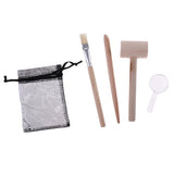 Maxbell Maxbell 1 Set Natural Stone Dig Out Unearth Discover Toy with Digging Tools Brush Magnifying Glass