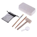 Maxbell Maxbell 1 Set Natural Stone Dig Out Unearth Discover Toy with Digging Tools Brush Magnifying Glass