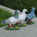 Maxbell 3Pcs Animal Garden Sculpture Resin Dove Home Craft Ornament Dove Decor