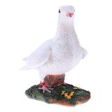 Maxbell 3Pcs Animal Garden Sculpture Resin Dove Home Craft Ornament Dove Decor