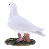 Maxbell 3Pcs Animal Garden Sculpture Resin Dove Home Craft Ornament Dove Decor