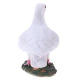 Maxbell 3Pcs Animal Garden Sculpture Resin Dove Home Craft Ornament Dove Decor