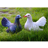 Maxbell 3Pcs Animal Garden Sculpture Resin Dove Home Craft Ornament Dove Decor
