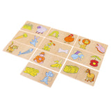 Maxbell Maxbell Wooden Animal Food Pairing Jigsaw Puzzles for Kids Home Family Game Set Gift