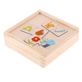 Maxbell Maxbell Wooden Animal Food Pairing Jigsaw Puzzles for Kids Home Family Game Set Gift