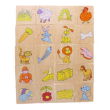 Maxbell Maxbell Wooden Animal Food Pairing Jigsaw Puzzles for Kids Home Family Game Set Gift