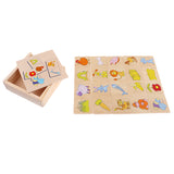 Maxbell Maxbell Wooden Animal Food Pairing Jigsaw Puzzles for Kids Home Family Game Set Gift