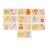 Maxbell Maxbell Wooden Animal Food Pairing Jigsaw Puzzles for Kids Home Family Game Set Gift