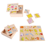 Maxbell Maxbell Wooden Animal Food Pairing Jigsaw Puzzles for Kids Home Family Game Set Gift