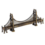 Maxbell 4Pc Retro Metal Building Model Ornament Golden Gate Bridge Statue Cafe Decor