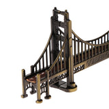 Maxbell 4Pc Retro Metal Building Model Ornament Golden Gate Bridge Statue Cafe Decor