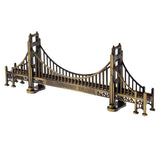 Maxbell 4Pc Retro Metal Building Model Ornament Golden Gate Bridge Statue Cafe Decor