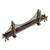 Maxbell 4Pc Retro Metal Building Model Ornament Golden Gate Bridge Statue Cafe Decor
