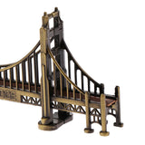 Maxbell 4Pc Retro Metal Building Model Ornament Golden Gate Bridge Statue Cafe Decor