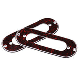 Maxbell 3Pieces Pickup Frame Mounting Ring+2Pieces Humbucker Pickup Cover for Guitar