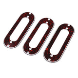 Maxbell 3Pieces Pickup Frame Mounting Ring+2Pieces Humbucker Pickup Cover for Guitar
