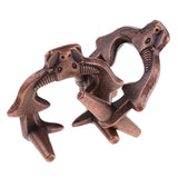 Bull/Grid Lock Puzzle Classic Metal Brain Teaser IQ Test Toy for Adult Child