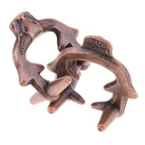 Bull/Grid Lock Puzzle Classic Metal Brain Teaser IQ Test Toy for Adult Child