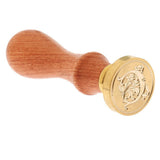 Maxbell Retro Sealing Wax Classic Initial Wax Seal Stamp Wooden Alphabet Letter C - Aladdin Shoppers
