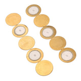Maxbell 10 Pieces Piezo Elements Sounder Sensor Trigger Drum Disc DIY 35mm Copper - Aladdin Shoppers