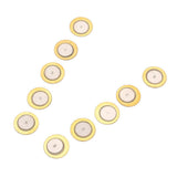 Maxbell 10 Pieces Piezo Elements Sounder Sensor Trigger Drum Disc DIY 35mm Copper - Aladdin Shoppers