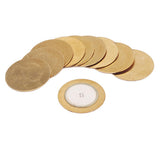 Maxbell 10 Pieces Piezo Elements Sounder Sensor Trigger Drum Disc DIY 35mm Copper - Aladdin Shoppers