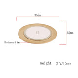 Maxbell 10 Pieces Piezo Elements Sounder Sensor Trigger Drum Disc DIY 35mm Copper - Aladdin Shoppers