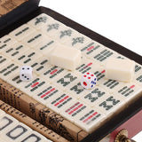 Maxbell Chinese Antique Mahjong Board Game 144 Mahjong in 23x16.2x4.5cm Wooden Box - Aladdin Shoppers