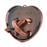 Maxbell 2 Pieces Puzzle Classic Metal Brain Teaser IQ Test Toy for Adults Children