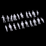 20Pcs 1/100 HO Scale Unpainted Model People Miniature Figures Architectural Model Human Plastic Scene Simulation