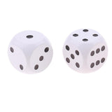 Maxbell 10Pieces Wooden Dice D6 Six Sided Dotted Dice for Dungeons and Dragons White - Aladdin Shoppers