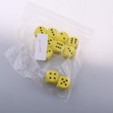 Maxbell 5x10x Wooden Dice D6 Six Sided Dotted Dice for Dungeons and Dragons Yellow