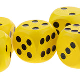 Maxbell 6x10x Wooden Dice D6 Six Sided Dotted Dice for Dungeons and Dragons Yellow