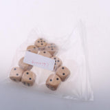 Maxbell 10Pieces Wooden Dice D6 Six Sided Dotted Dice for Dungeons and Dragons Natural - Aladdin Shoppers