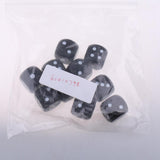 Maxbell 10Pieces Wooden Dice D6 Six Sided Dotted Dice for Dungeons and Dragons Black - Aladdin Shoppers
