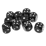 Maxbell 10Pieces Wooden Dice D6 Six Sided Dotted Dice for Dungeons and Dragons Black - Aladdin Shoppers