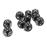 Maxbell 10Pieces Wooden Dice D6 Six Sided Dotted Dice for Dungeons and Dragons Black - Aladdin Shoppers