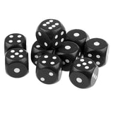 Maxbell 10Pieces Wooden Dice D6 Six Sided Dotted Dice for Dungeons and Dragons Black - Aladdin Shoppers