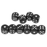 Maxbell 10Pieces Wooden Dice D6 Six Sided Dotted Dice for Dungeons and Dragons Black - Aladdin Shoppers
