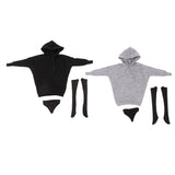 Maxbell 1/6 Female Hoodie Sweatshirt+Stockings+Sneaker for 12'' Phicen Action Figure