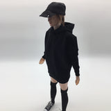Maxbell 1/6 Female Hoodie Sweatshirt+Stockings+Sneaker for 12'' Phicen Action Figure