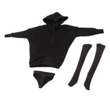 Maxbell 1/6 Female Hoodie Sweatshirt+Stockings+Sneaker for 12'' Phicen Action Figure