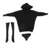 Maxbell 1/6 Female Hoodie Sweatshirt+Stockings+Sneaker for 12'' Phicen Action Figure