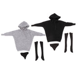 Maxbell 1/6 Female Hoodie Sweatshirt+Stockings+Sneaker for 12'' Phicen Action Figure