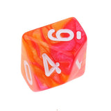 Maxbell 20pcs 10 Sided D10 Polyhedral Dice Double Color for DND RPG   Orange Red