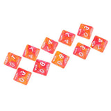 Maxbell 20pcs 10 Sided D10 Polyhedral Dice Double Color for DND RPG   Orange Red