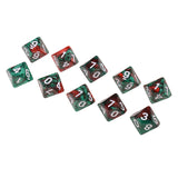 Maxbell 20pcs 10 Sided D10 Polyhedral Dice Double Color for DND RPG   Orange Red